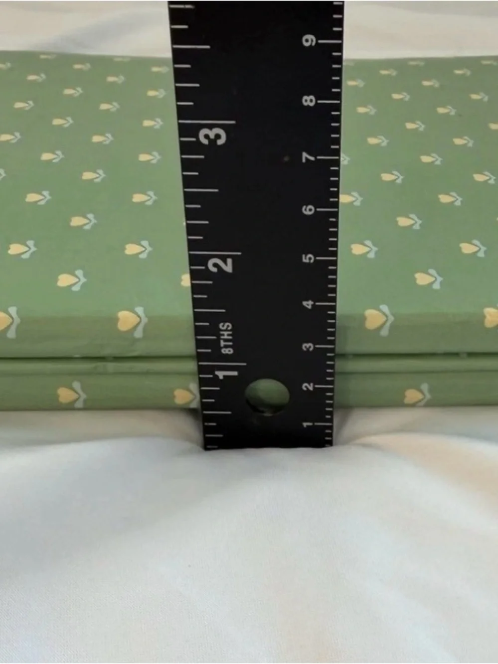 Vintage Sage Green Calico Hearts Photo Album Brag Book Lot of 2 Cottagecore READ